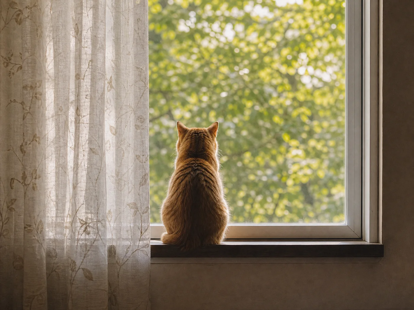 窗边的猫